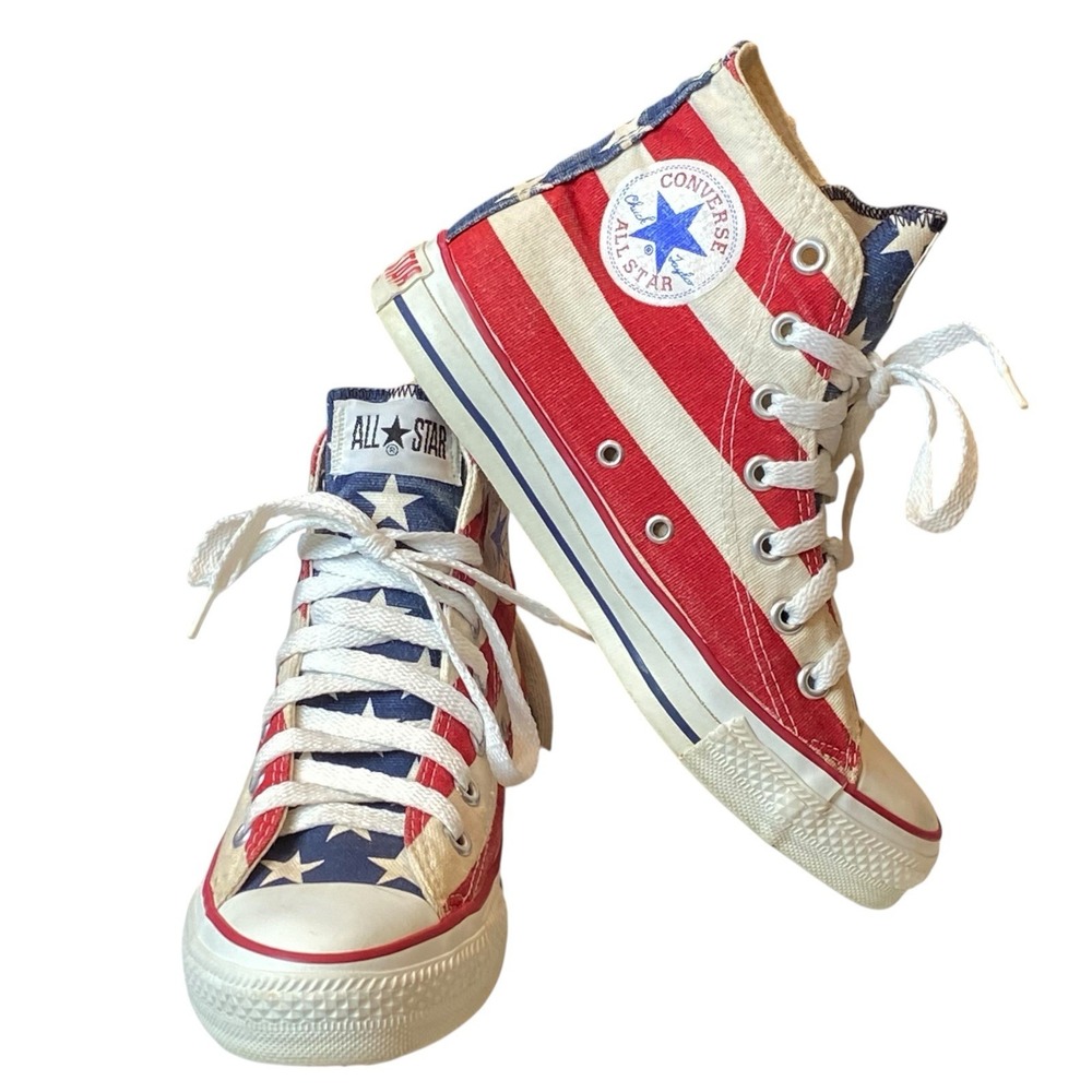 Converse Vintage USA Sneakers M5 W7 90s American Classic Patriotic Globetrotters - Picture 11 of 11